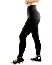 Load image into Gallery viewer, Ignite Apparel High-Waisted Compression Leggings made from recycled polyester, front full-length view