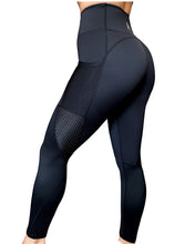 Load image into Gallery viewer, Ignite Apparel High-Waisted Compression Leggings made from recycled polyester, side view